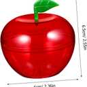 12Pcs Small Apple Shaped Candy Boxes,Red Plastic Apple Containers,Filled Bobbing Treat Jars,Fillable Favor Containers or Christmas Valentine Wedding Party Favors