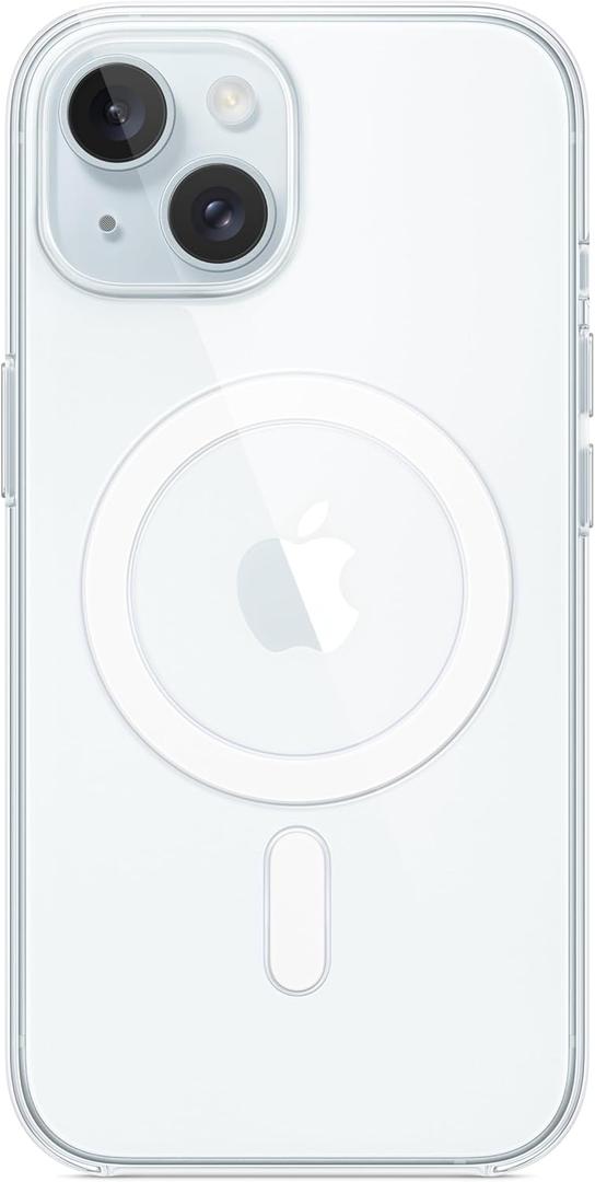 Apple iPhone 15 Clear Case with MagSafe: Lightweight Phone Case, Wireless Charging Compatible, Smooth Glossy Finish