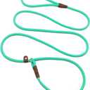 MayPaw Slip Lead Control Leash for Dogs No Pull, 13+ Colors Classic Dog Lead 7 FT Pet Slip Leash, 1/4 Rope Leashes for Small Medium Animals (7ft*1/4", Turquoise)