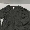 Lounge Sets for Women 2 Piece Outfits V Neck Button Sweatshirt Wide Leg Pants Matching Set Sweatsuits (X-Large, Black)