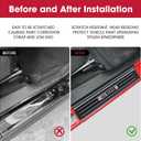 2PCS Door Sill Protector for Jeep 2018-2026 Wrangler JL JLU & 2020-2026 Gladiator JT Accessories 304 Stainless Steel Door Sill Guards Black Brushed 2-Door Edge Guard