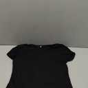 MANGOPOP V Neck Bodysuits for Women Short Sleeve Body Suits Basic Top Casual Shirt, Size XL