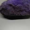 QMFUR Women's Furry Faux Fur Boots Fuzzy Fluffy Mid Calf Snow Boots Suede Warm Fur Lined Booties Flat Fashion Boots (8, Purple)