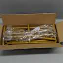 Wedding Welcome Sign Holder, 68"x32"x16.5" Welcome to Our Wedding Sign Adjustable Gold Display Stand with Leather Sign Hanging Straps, Easel Stand Personalized for Baby Shower Bridal Shower Sign