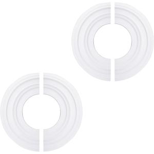 INCREWAY 2Packs Split Lighting PU Ceiling 3D Modeling Ceiling Cover Plate Ceiling Fan Medallion Home 12 Inch OD x 5 Inch ID