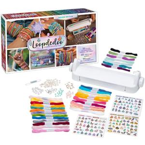 Loopdedoo Deluxe DIY Friendship Bracelet Maker Kit - Make Bracelets in Minutes for Birthdays and Friendship Gifts - Award Winning Crafts Kit for Kids Aged 8+