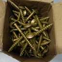 Yaocom 125 Pcs 5/16" x 3" Deck Screws Star Drive Construction Lag Screws 5lb Gold Ceramic Coated Bronze Rust Resistant for Outdoor Wood Fence Projects Stairs