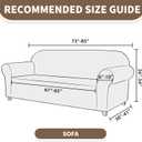 Stretch Sofa Covers for 3 Cushion Couch, Sofa Covers for Pets Washable Sofa Protector, 3 Seat Couch Slipcover with Non-Slip Elastic Bottom for Dogs (Sofa 73"-85", Burgundy)