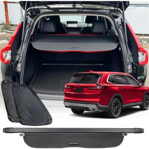 Cargo Cover for Honda CRV 2023-2025 2026 Accessories (Leather), for 2023-2026 Honda CRV Accessories(Include Hybrid) Retractable Trunk Cover Shield Shade Privacy Screen Anti-Theft for CR-V