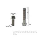 RISON Titanium Bolts Ti Bolt M5*0.8 * 10 Hex Tapered Socket Head 5Pcs Original Titanium Hex Tapered Head Bolt Screw for Bike stem