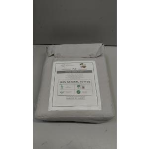 RUVANTI 100% Organic Cotton Sheets - Full Size bed sheet - 6 Piece Percale Weave Bedding, Crisp, Cooling & Breathable, Soft & Durable, 16" Deep Pocket, Hotel Quality Sábanas - Mineral Gray