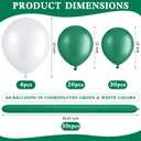BalloStreet on Lamp Post Kit with Adjustable Metal Stand, 84 Balloons Included up to 81.5 Inches Tall, Dark Green & White Balloon Decoration for Birthday Party and Event Decor
