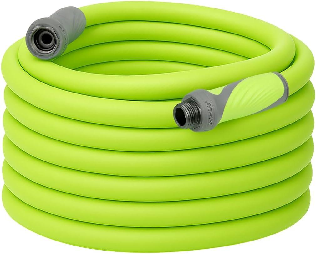 Flexzilla Garden Hose with SwivelGrip, 5/8 in. x 75 ft., Lightweight All-Weather Water Hose, Durable and Flexible, Leak-Free Connections (Chartreuse)