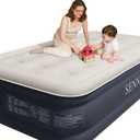 SENNOUL Twin Air Mattress with Built-in Pump, Fast & Easy Inflation/Deflation Inflatable Mattress, Foldable Blow Up Mattress with Storage Bag, Inflatable Bed for Home, Camping & Guests,16"/550lbs Max
