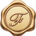 Yoption Initial F Wax Seal Stickers, 50 Pack Antique Gold Letter Self Adhesive Envelope Seal Stickers for Wedding Party Birthday Christmas (F)