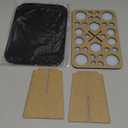 28 Hole Makeup Brush Drying Rack with Mat, Collapsible Makeup Brush Holder with Silicone Mat, Brush Dryer Stand, Make Up Organizer for Vanity Countertop (Black-Rectangle)