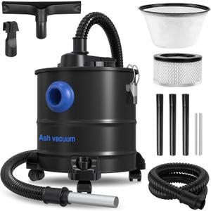 Ash Vacuum, Pellet Stove Vacuum Cleaner, 5.3 Gallon, 20kPa, 1200W Powerful Motor with Blower Function, On Wheels and HEPA Filter, The Ash Vacuum for Pellet Stoves & Wood Stoves (Ash Vacuum)