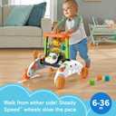 Fisher-Price 2-Sided Steady Speed Panda Walker, Interactive Baby Walking Toy with Activities and Learning Songs
