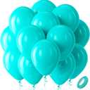 Bezente Teal Balloons Latex Party Balloons, 100 Pack 12 inch Round Helium Balloons for Wedding Graduation Birthday Party Backdrop Decorations
