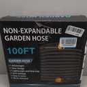 Garden Hose 100FT Non-Expanding, Lightweight Hose With 10-Function Nozzle, Leak-Proof No-Knot, Easy to Carry, Wear-Resistant, Sturdy 3/4GHT Flexible Water Hose for Outdoor (Black with Nozzle)