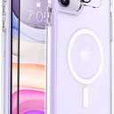 MOCCA Strong Magnetic for iPhone 11 Case,[Compatible with Magsafe][Anti Yellowing][Glass Screen Protector+Camera Lens Protector]Slim Thin Shockproof Protective Cover Case for iPhone 11 6.1 inch,Clear