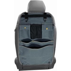 Car Seat Back Organizer with Multiple Pockets and Hooks (grey)