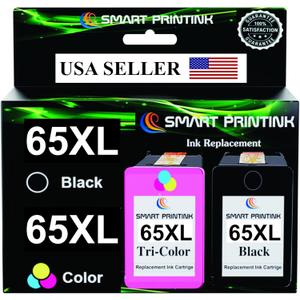 65XL Ink Cartridge Replacement for HP 65 XL (Black & Tri-Color) High-Yield Ink- Compatible: Envy 5055 5052 5058 DeskJet 3755 2655 3720 3722 3723 3752 3758 2652 262.