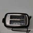 Toastmaster 2-Slice Toaster - Black with Stainless Steel - Kitchen Essential for Sandwich Bread & Breakfast Toast - Toaster with Wide Slots, High Rise Toast Lift & Cool-Touch Exterior