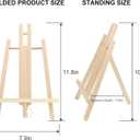 Kinlink 11.8 Inch Tall Wood Easels for Display Set of 8, Display Easel Tabletop, Painting Easel Stand for Artist Students