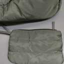 Puffer Tote Bag for Women, Lightweight Puffy Work Handbag Teacher Nurse Quilted Shoulder Bag for School Travel Gym | Cloud Bag w/ Zipper, Daily College Bags, 15.6" Computer Bag, Clinical Nursing Bag, 40 OZ Tumbler Holder, Ideal Gift for Women (Sage Green)