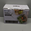 12-Pack Glass Containers with Tempered Lids Borosilicate, Oven-Safe(-4F~950F), Airtight, BPA-Free, Multi-Size for Meal Prep, Dishwasher Safe (Gray)