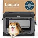 Lesure Today Show Soft Collapsible Dog Crates for Medium Dogs, 30in Black, 30.0"L x 21.0"W x 21.0"H