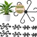 2 x 40pcs Plant Stem Support, Plant Support for Indoor Plants, Plastic Reusable Plant Support Clips, Indoor Plants Accessories