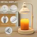 Candles Warmer, Candle Warmer Lamp with Timer,Height Adjustable Candle Warmer Lights,Gift for MotherChristmas, Bedroom Bathroom Home Decor, Scented Candle Heating Lamp (White, No USB)