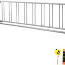 111" Length Floor Bike Rack, 9 Holders All-Steel Grid Bike Rack, Single-Side Storage Stand for Garages Streets Yards
