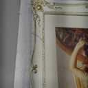 SIMON'S SHOP 11x14 Picture Frame Matted for 8x10 Photo, Vintage Style Poster Frames 11x14, White with Gold Accents Wall Mounting Gallery Wall Dcor