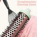 K&K Brush 30, 1.18 Inch Hot Styling Brush, Ionic Curling Iron with Tourmaline Ceramic Barrel, Professional Hair Curler up to 356F, Dual Voltage Hair Waving Style Tool for Traveling