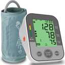 Panacare Blood Pressure Machine, Automatic Upper Arm Blood Pressure Monitor for Home use, 2x99 Readout and BP Cuff, 4.2" 3-Color Backlit Large Screen, Adjustable Large Cuff (8 to 16 inches), Gray