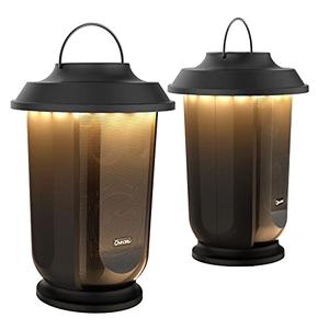 Onforu Outdoor Bluetooth Speaker, 2 Pack 40W True Wireless Stereo Dual Pairing Lantern Speakers for Patio, with 20 Warm White LED Lights, Richer Bass for Indoor Outdoor Camping Waterproof