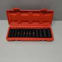 Mixpower 13 Pieces 3/8 inch Drive Deep Impact Socket Set, Metric, 6 Point, Cr-V steel, 7mm-19mm