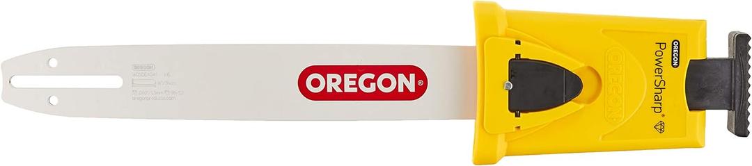 Oregon 14-inch PowerSharp Starter Kit with Bar, Sharpener, and 52 Drive Link PowerSharp Chain, 3/8" Low Profile, .050" Gauge, Portable Sharpening Tool for Chainsaws (541652)