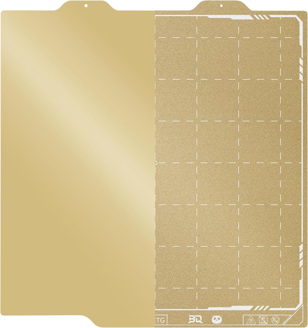 BIQU PyroGrip Smooth PEI+Textured PEI Panda Build Plate for Bambu-Lab A1 Mini 184x184mm, Double Sided PEI Spring Steel Build Plate Flexible Sheet Print Bed Removable Surface Platform