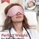 Weighted Blackout Sleep Mask for Women, 3D Contoured Zero Eye Pressure, Lash-Friendly Deep Eye Cups, Adjustable Slide Buckle Strap, Night Shift Nurse Essentials for Day Sleep & College Dorm Naps(Pink)