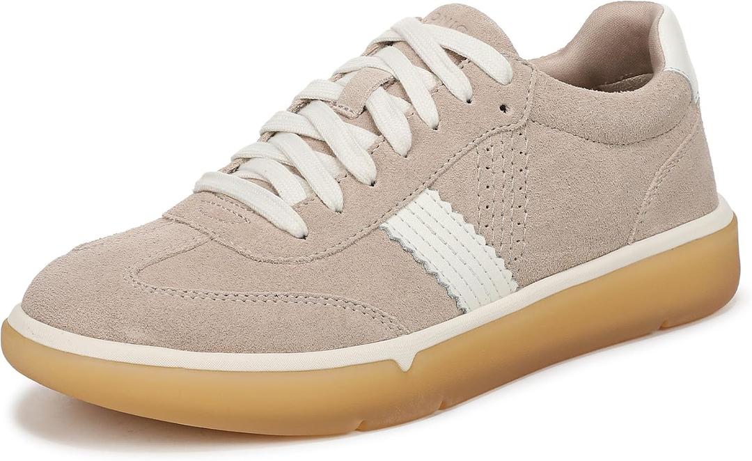 Vionic Women's City Walk Sneaker Lucid Beige Leather and Suede, 9M