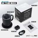 PRO 14 oz. Self-Heating Coffee Mug  4-Hour Battery Life, Adjustable Temperature Control, LCD Display, One-Touch Adjustment, Magnetic Slider Lid  Keep Your Coffee Hot for Hours! (Black)