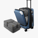 LEVEL8 Grace Carry On Luggage Airline Approved, 20 Inch Expandable Hardside Carry On Suitcase With Wheels, Abs+Pc Small Luggage with TSA Lock, Blue, 20-Inch