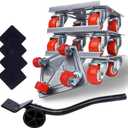 Furniture Dolly Sliders, Furniture Movers with 360 Rotation Wheels, Furniture Lifter Tool Set, Upgraded Carbon Steel Panel Dolly, Suitable for Moving Heavy Furniture, Appliances, Cabinet, Fridge