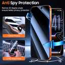UniqueMe 1/2 Pack for iPhone 17 Pro Max Privacy Screen Protector - 6.9 inch [Military Grade Shatterproof & 9H+ Hardness] Privacy Screen 17 Pro Max Tempered Glass Full Coverage,Easy to install