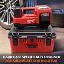 Air Compressor Hard Storage Case for Milwaukee M18 Inflator 2848-20 - Waterproof, Dustproof, Shockproof Air Pump Storage Carrying Bag for Milwaukee Tools, Battery & Charger - Black & Red (Case Only)