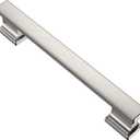 Alzassbg 10 Pack Brushed Satin Nickel Cabinet Pulls, 5 Inch(128mm) Hole Centers Kitchen Cabinet Handles for Cabinets and Drawers AL3061SN (5" Hole Center)